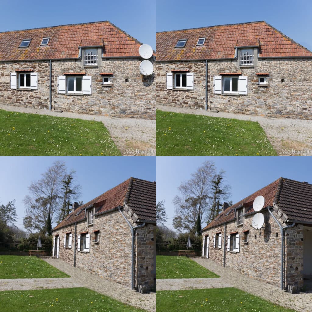 before and after satellite or sky dish removal